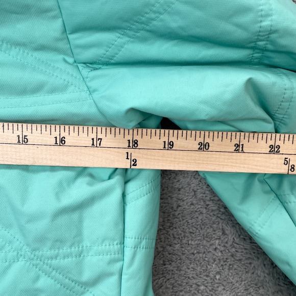 Roxy Jacket Women Large Green Lined Coat Insulated Hooded Snowboard Ski Full Zip - Picture 9 of 9